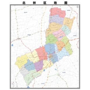 北林区区域县市地图街道分布地区区域图办公室贴图挂图