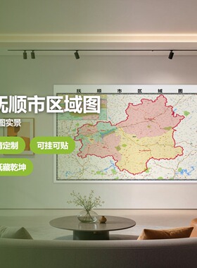 抚顺市 现代简约装饰画 办公室挂画 定制地图挂图