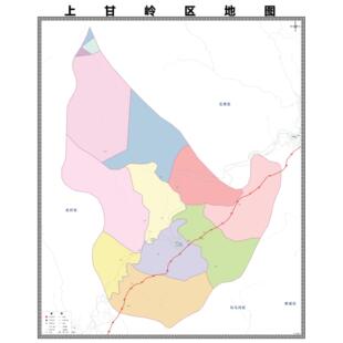 上甘岭区区域县市地图街道分布地区区域图办公室贴图挂图