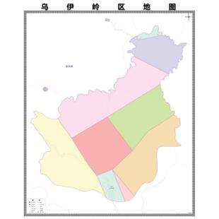 乌伊岭区区域县市地图街道分布地区区域图办公室贴图挂图