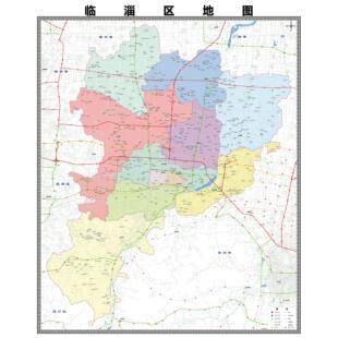 临淄区区市区域县市地图街道分布地区区域图办公室贴图挂图