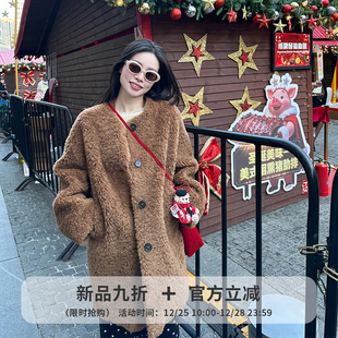 金苏一 100羊毛毛毛棉衣羊羔毛大衣 25号10点九折上新