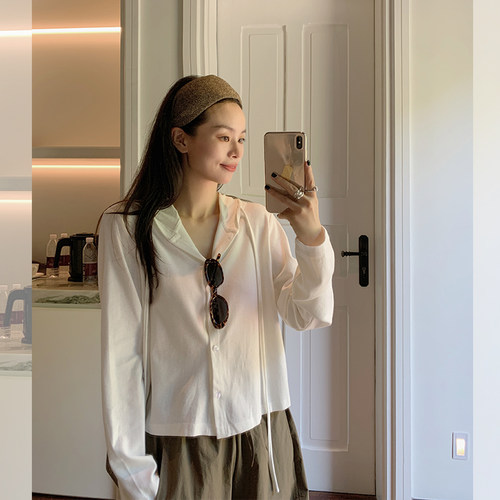 金苏一 小个子连帽开衫女2026春秋韩版宽松长袖薄外套chic上衣潮