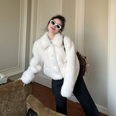 韩版 金苏一 100羊毛皮毛一体外套2025冬季 小个子毛毛棉衣保暖外套