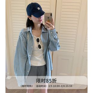 金苏一 3.5号10点八五折上新 蓝格子衬衫