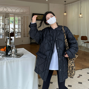 宽松显瘦90白鸭绒面包服潮 韩版 金苏一 小众轻薄羽绒服女2025冬季