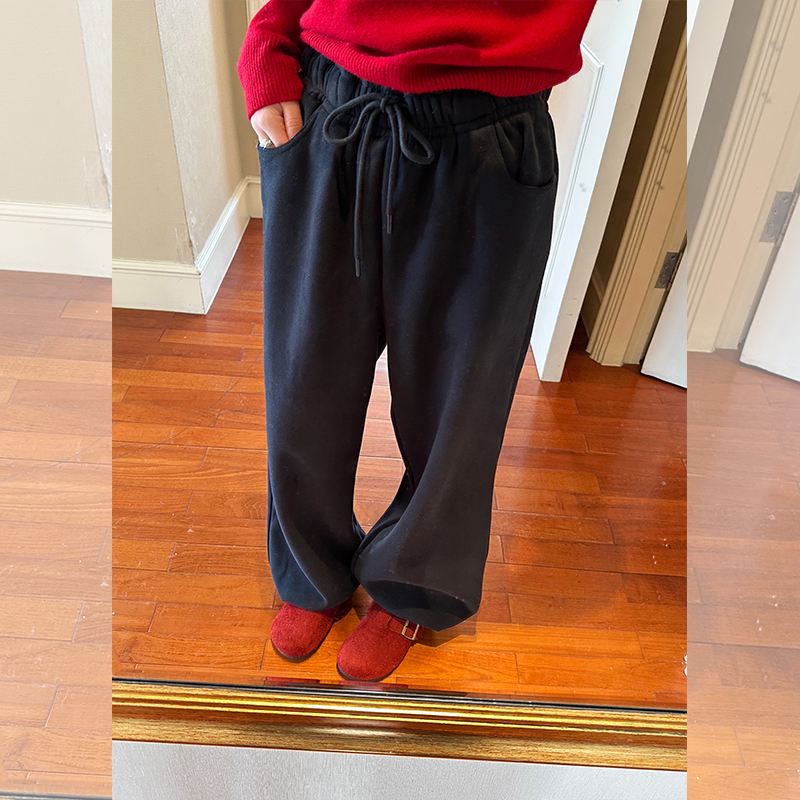 小个子加厚卫裤束脚休闲裤