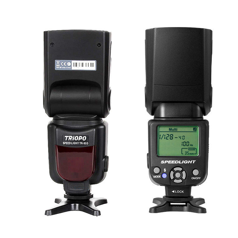 TRIOPO捷宝TR-950相机闪光灯外拍机顶热靴写真婚礼跟拍外