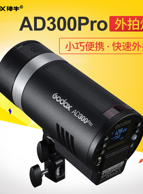 神牛AD300Pro外拍灯户外影棚摄影高速同步内置锂电池摄影闪光灯