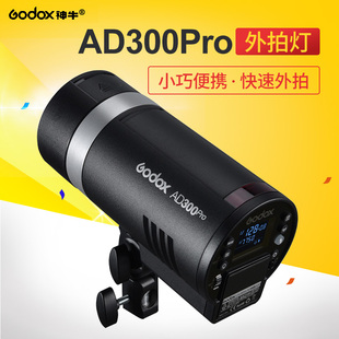 神牛AD300Pro外拍灯户外影棚摄影高速同步内置锂电池摄影闪光灯