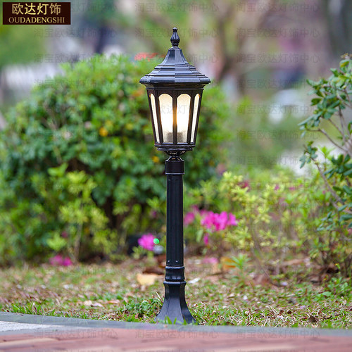 复古灯新中式室外庭院家用led草坪灯户外防水草地接电花园别墅灯