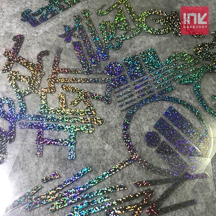 INK网红镭射贴纸illest低趴HF汽车文化潮牌个性 饰贴花 车窗装