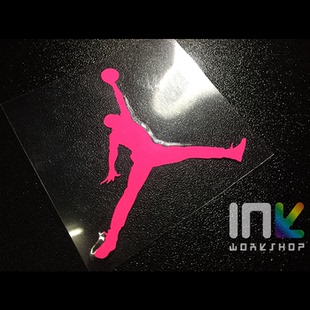 篮球飞人MJ反光贴纸汽车潮牌油箱盖贴花 饰贴纸 车窗装