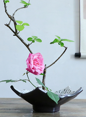 不规则禅意中式风桌面花艺摆件