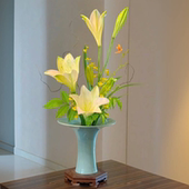 简约花瓶池坊生花日式 立花陶瓷插花器皿客厅茶席花器水培桌面摆件