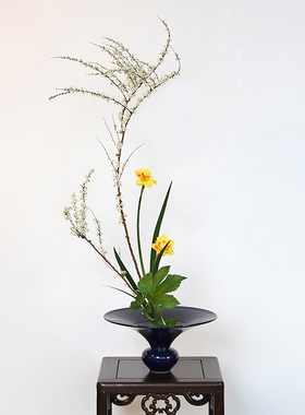 日式花道池坊花瓶生花立花盆