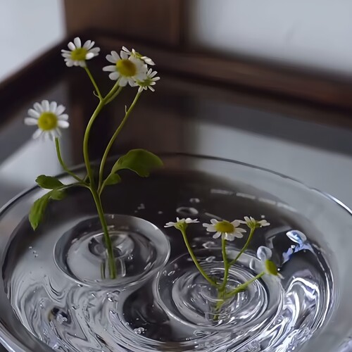 透明悬浮日式简约插花固定器