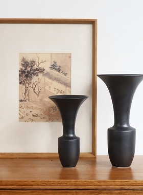 日式陶瓷茶席桌面插花器皿花瓶