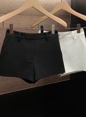 西装提臀热裤高腰短辣妹显瘦短裤