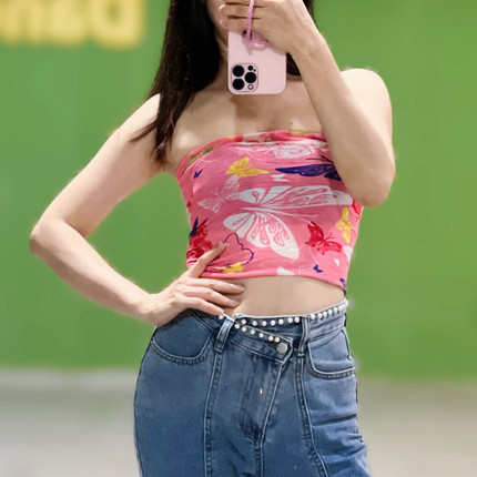高级感纯欲无肩带抹胸裹胸吊带背心夏季打底修身显瘦外穿舞蹈上衣