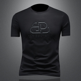 2025夏季新款丝光棉短袖t恤男士潮流休闲圆领半袖上衣26053P75，男装T恤，钱塘6036（原3026）