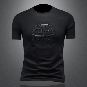 2025夏季新款丝光棉短袖t恤男士潮流休闲圆领半袖上衣 26053 P75,男装T恤,钱塘6036（原3026）