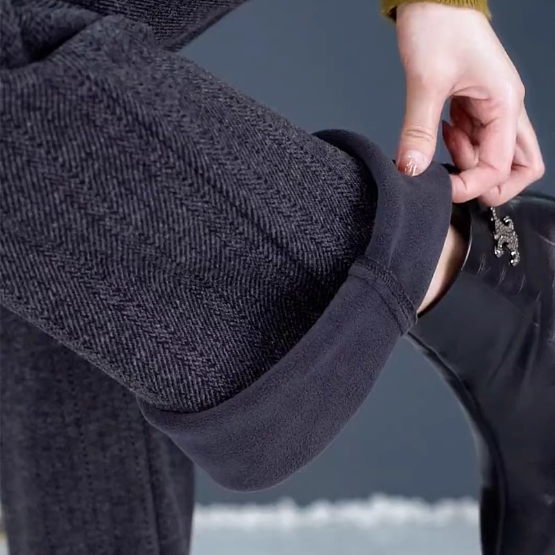 加绒裤子女2025新款秋冬季加厚