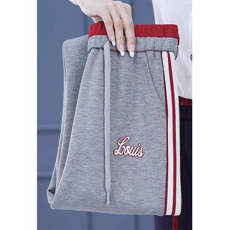 窄版阔腿裤女2026年春秋季新款小个子直筒条纹休闲运动裤卫裤加绒,女装/女士精品,大码裤装,淘宝优惠券,粉丝福利购,淘宝优惠卷