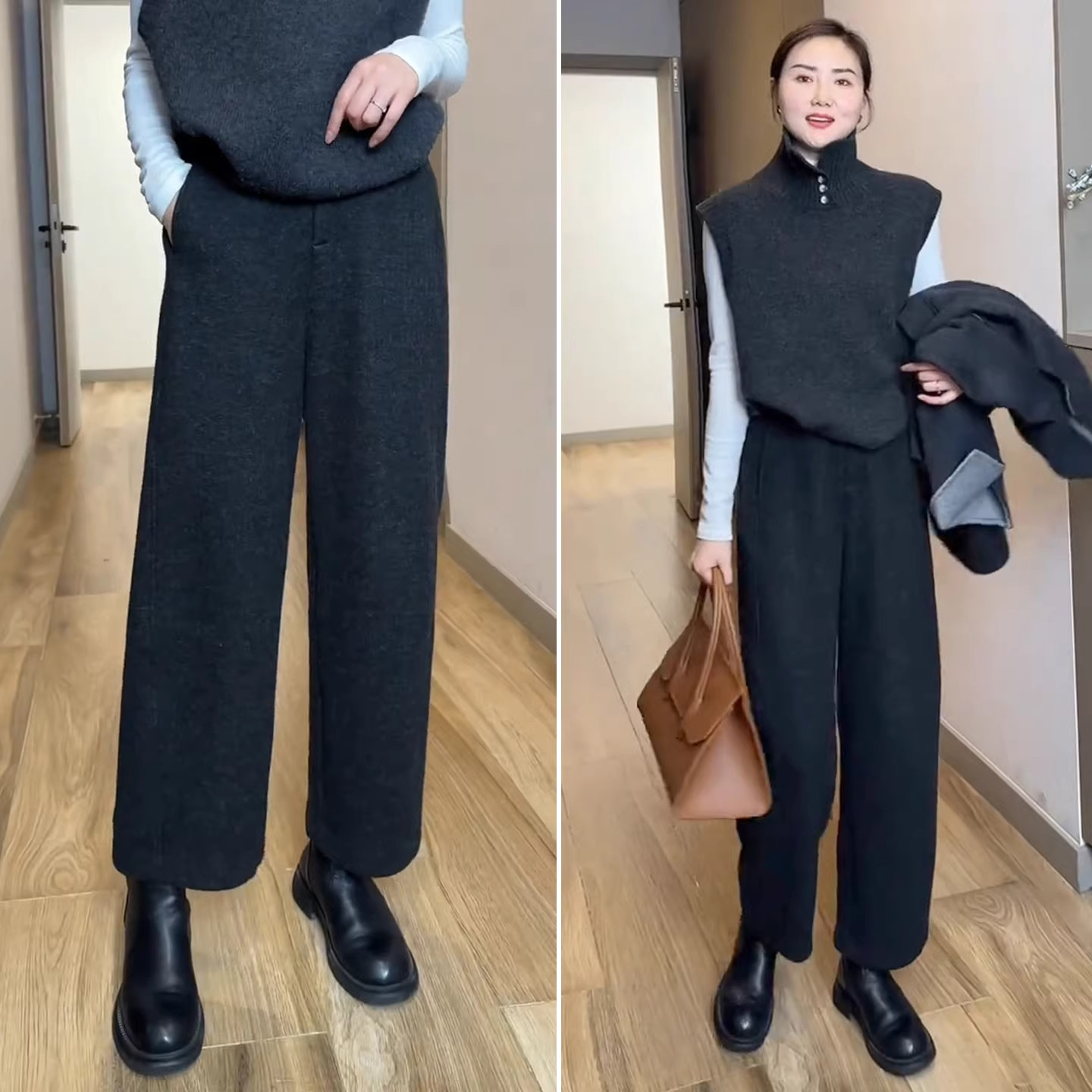 高级感窄版弯刀休闲西装裤女秋冬宽松加绒加厚香蕉直筒镰刀九分裤,女装/女士精品,大码裤装,淘宝优惠券,粉丝福利购,淘宝优惠卷