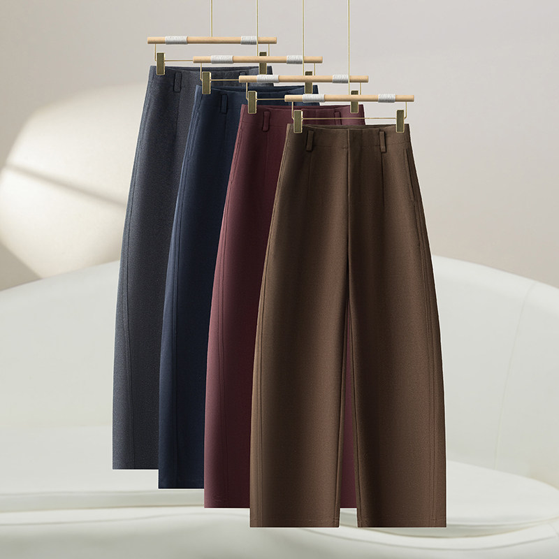 毛呢阔腿裤2024秋冬新款女裤子
