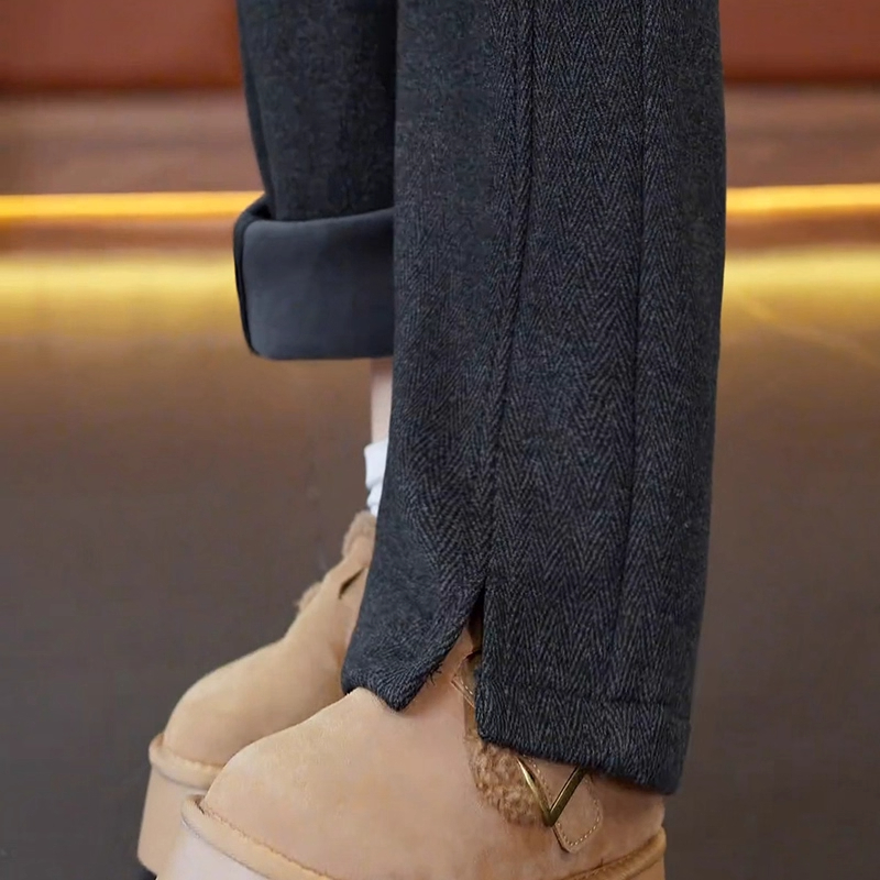 加绒休闲保暖裤女2025新款秋冬