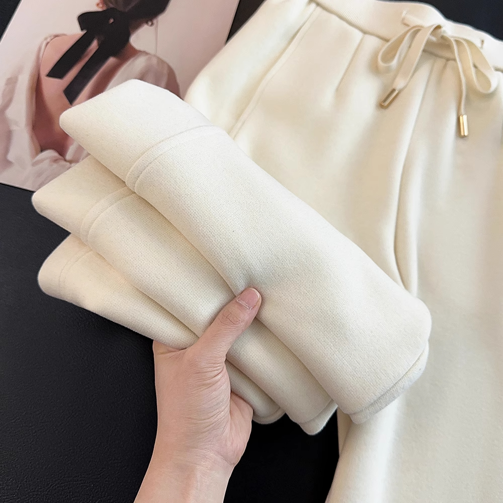 羊绒阔腿裤女秋冬2025新款垂坠感