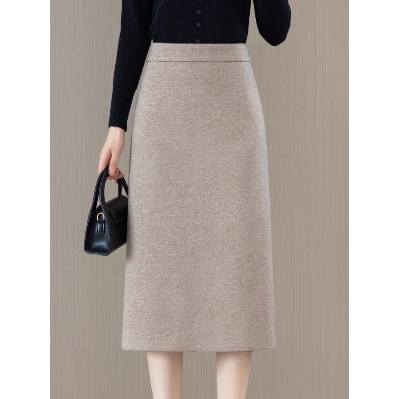 羊毛呢半身裙女秋冬季2025新款高腰中长款a字裙加厚一步包臀裙子,女装/女士精品,大码半身裙,淘宝优惠券,粉丝福利购,淘宝优惠卷