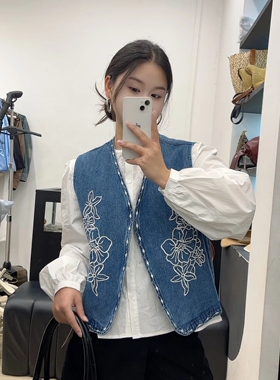 2025春季新款韩版宽松大码百搭无袖坎肩背心女设计感小众马甲上衣