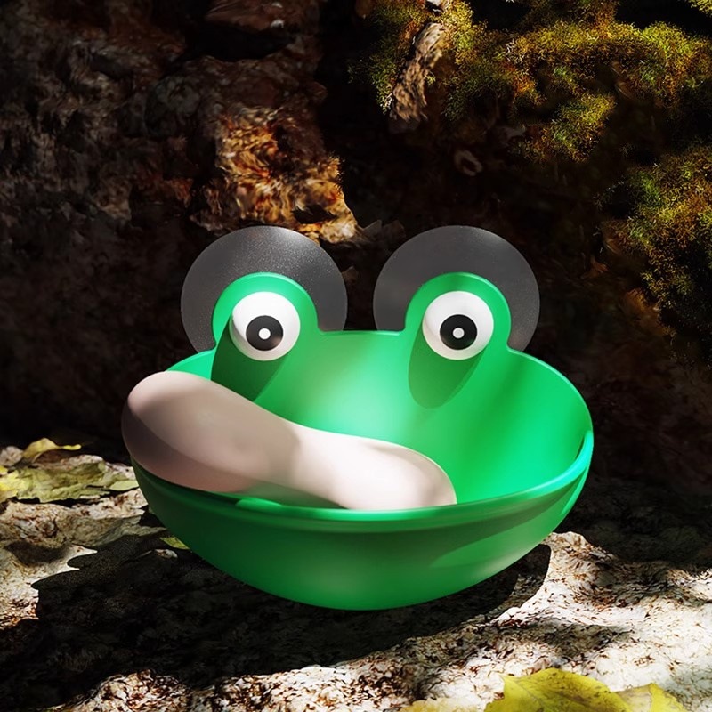 卡通青蛙香皂架肥皂盒家用吸盘壁挂式卫生间可爱免打孔个性创意