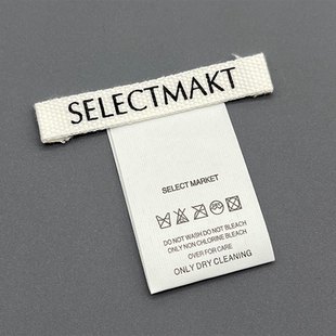 韩国领标洗水标现货棉带印唛服装商标衣服布标签印唛主唛侧标定制