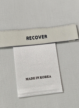 RECOVER 韩国服装领标洗水标现货双锦高密度织唛柔软侧标布标定制