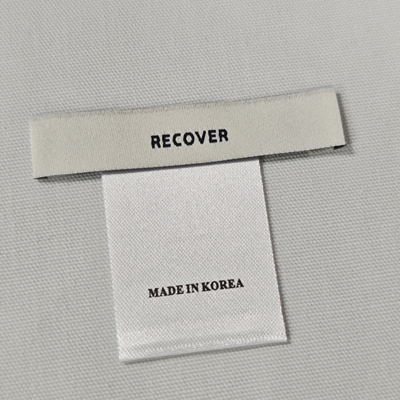 RECOVER 韩国服装领标洗水标现货双锦高密度织唛柔软侧标布标定制