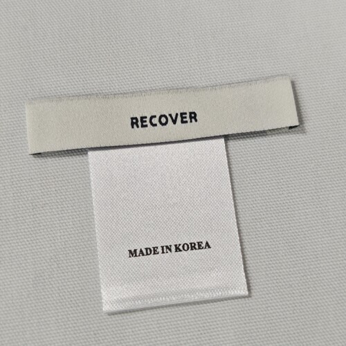 RECOVER 韩国服装领标洗水标现货双锦高密度织唛柔软侧标布标定制