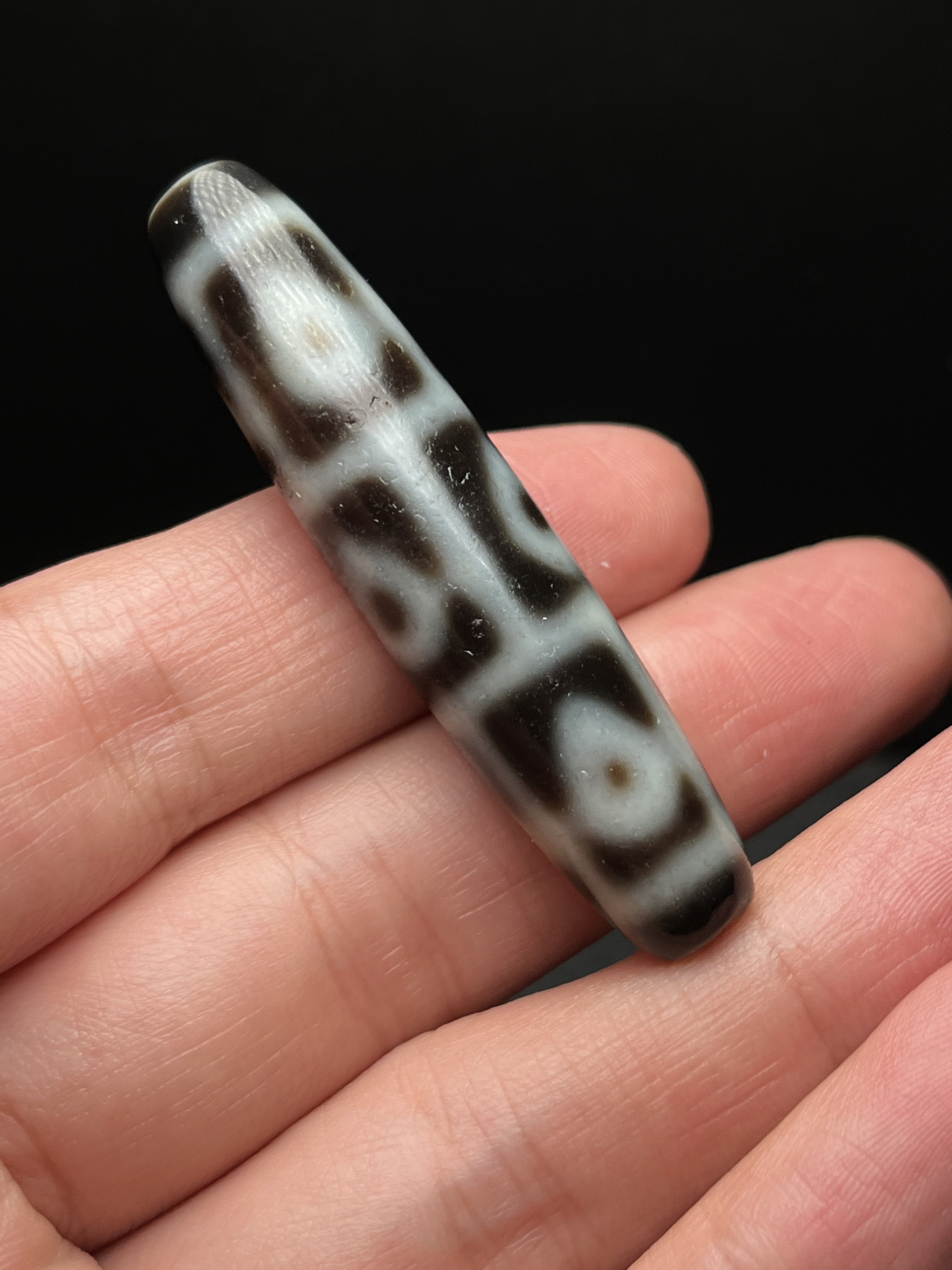 精品高油润手工玛瑙天珠吊坠佛心九眼天珠项链锁骨链