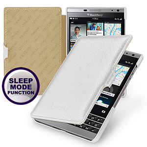 适用于黑莓Passport 2代真皮手机保护套带扣左右翻盖皮r套