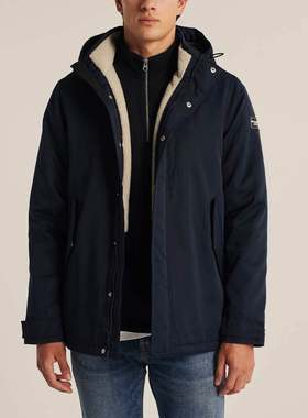 国内现货 Abercrombie&Fitch/AF 男士经典款秋冬羊羔绒夹克/外套
