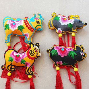 庆阳香包老虎荷包特色传统风俗挂饰香包手工中国风绣花12虎年挂件