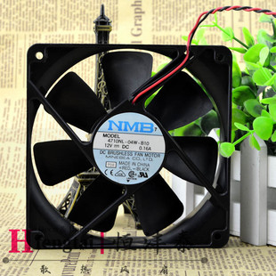 NMB 12V0.16A 4710NL B10 12cm12025双滚珠静音风扇 04W 全新原装