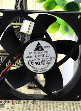 AFC0812DD 原装台达 8020 12v风扇 0.75A 8CM/厘米大风量CPU风扇