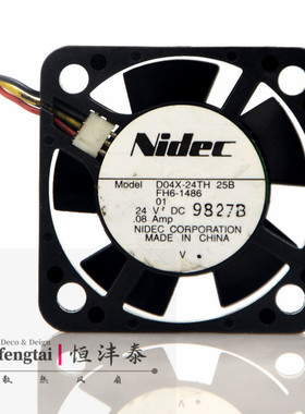 D04X-24TH 25B 日本NIDEC 4010 DC24V 0.08A 40*40*10MM轴流风扇