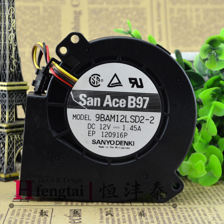 原装山洋 9BAM12LSD2-2 12V 1.45A 9733 服务器鼓风机散热风扇
