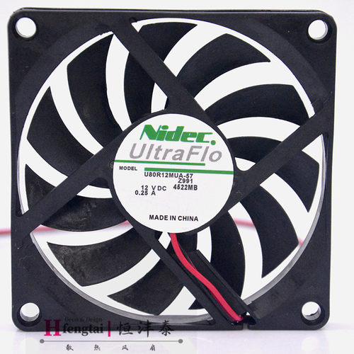 NIDEC U80R12MUA 8010 12V 0.25A 8CM 超薄 8厘米 静音 散热风扇