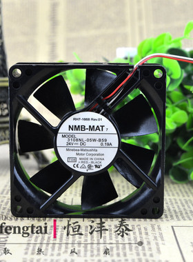 原装NMB 3108NL-05W-B59 DC24V 0.19A 8020 8cm变频器散热风扇