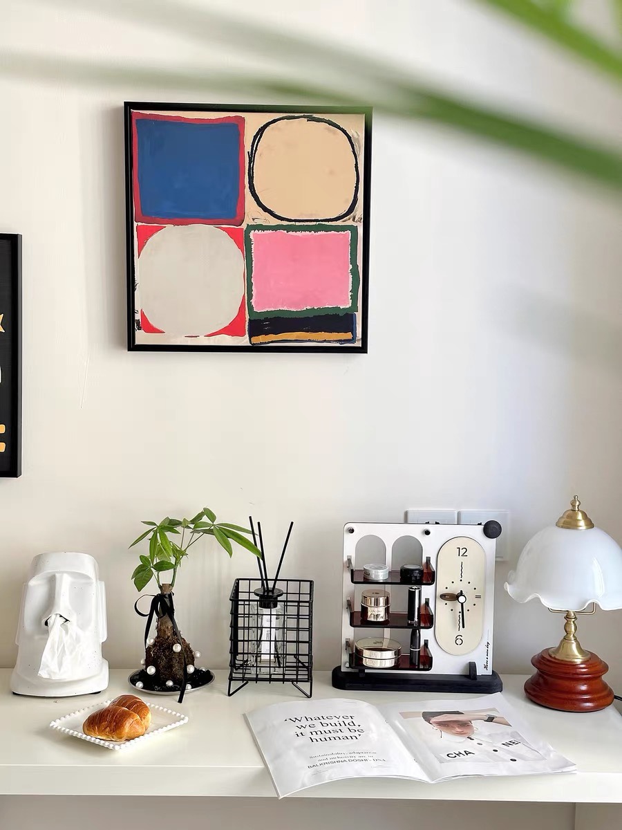 当代艺术抽象几何色块装饰画客厅沙发背景墙装饰咖啡厅家居馆挂画